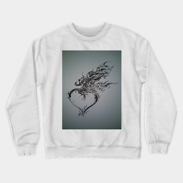 Ink heart Crewneck Sweatshirt by tatdaddy72